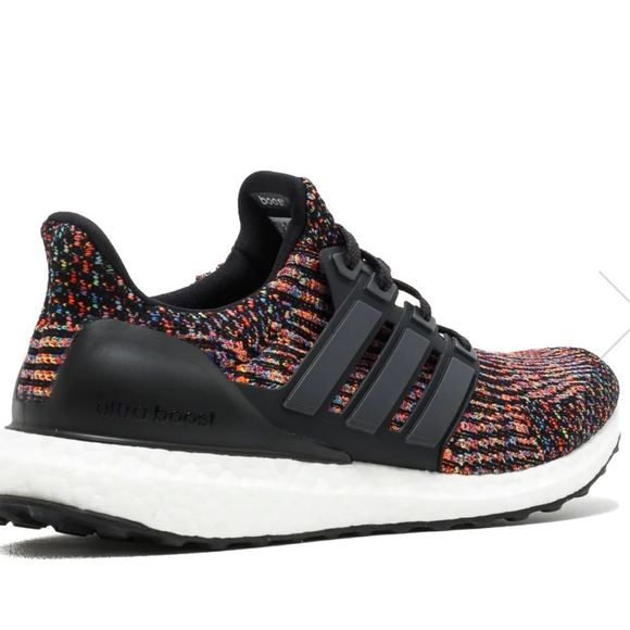 Adidas Ultra Boost 3.0 look New black multicolor Mens sneakers shoes size 9 - Picture 2 of 16